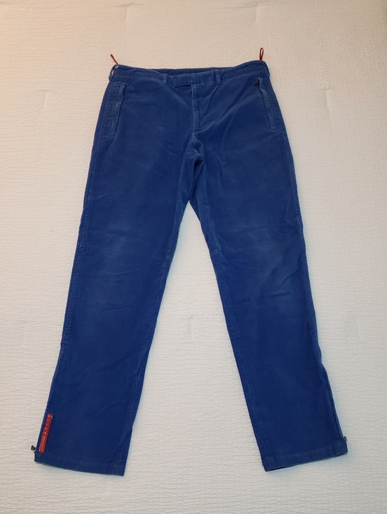 Prada Other - PRADA Men's Straight Leg Corduroy Ankle Zip Pants (52|33x29) Blue